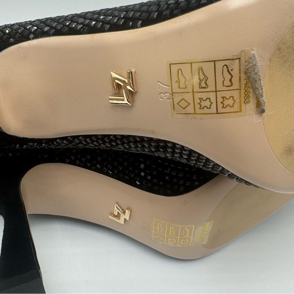 Lola Cruz Kiolo Boot Black Jeweled Sz 37 US 7 Bling Party New Years Eve Sparkle - Picture 7 of 11